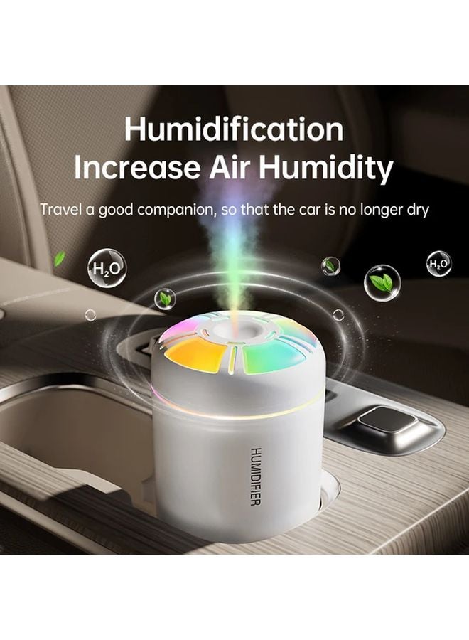 White Mini Silent USB Car Home Humidifier With LED Light And Aromatherapy Diffuser - Image 4